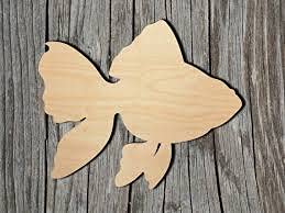 300Sparkles Fish Shape MDF Laser Cutout Base for Kids Art & Craft Work Activity Project Work Home Decor 10 Pcs (5 X 3 INCH)