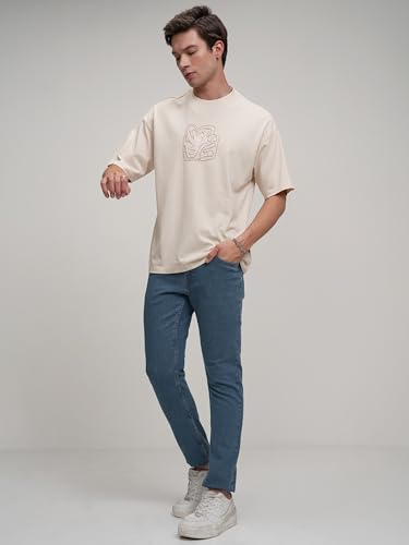 Image of Highlander Men's Tapered Fit Jeans | Regular Length | Mid Rise | Stretchable Fabric for Comfort fit | Jeans for Man