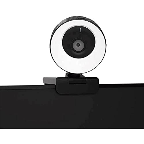 Webcam WB PRO Com Luz Ring Light 60 FPS Full HD 1080p 3 Temperaturas Tampa de Privacidade Magnética