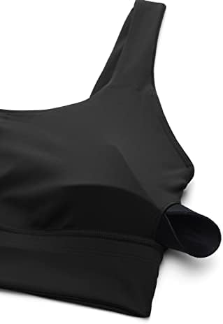 CRZ YOGA Womens ButterLuxe U Back Sports Bra - Padded Low Impact Crop Top Workout Yoga Sport Bra