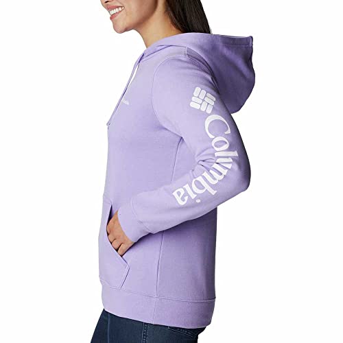 Columbia Damen Trek Graphic Hoodie Kapuzen-Sweatshirt, Mattviolett/weißes Logo, 3X – Ansicht 4