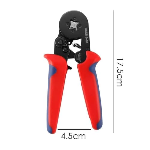 Image of Professional Ferrule Crimping Tool Kit with Ratchet Pliers, 28-5 AWG Hexagonal Crimper, Self-Adjusting Design, 19.5cm Length Ratcheting Mechanism Ferrule Crimping Tool(Crimping Piller)
