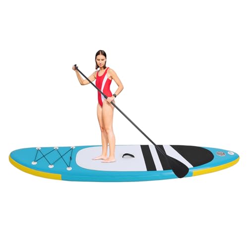 Tabla de remo hinchable con accesorios de SUP, tabla de paddle surf, paddle sup hinchable, para surf, remo y más (verde)