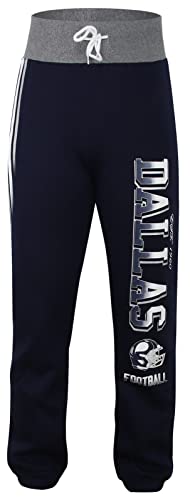 Womens City Classic Fleece Lounge Sweatpants Jogger Pants - Navy & Grey