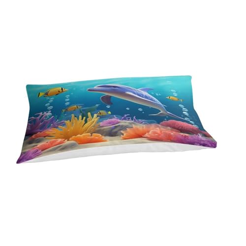 Couette dauphin confortable : le cadeau idéal 135x200cm pour parure enfant