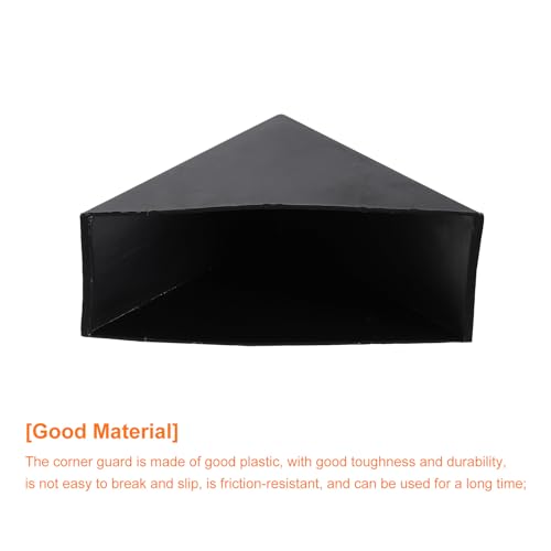 Image of uxcell 8Pcs Plastic Corner Protectors 40x110mm Right Angle Shape Glass Corner Guards Cushion for Corner Protection of Glass, Mirror, Tile, Black