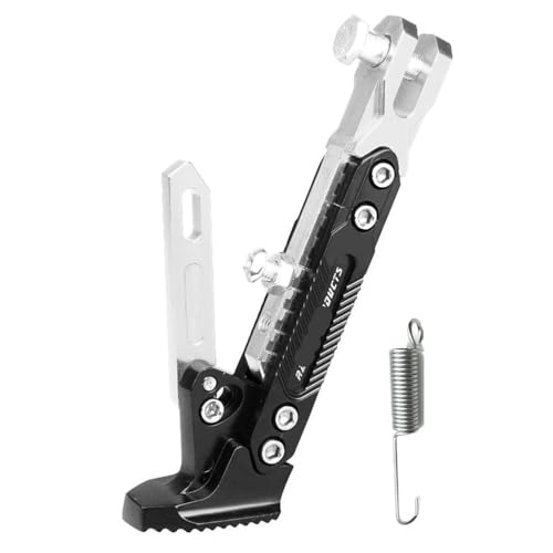Béquille latérale vélo et moto avec support de pied scooter réglable en aluminium robuste