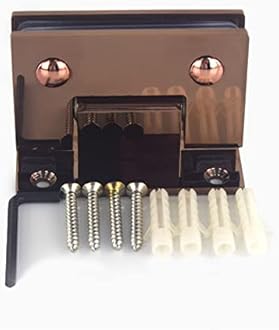 Rose Gold Chrome Heavy Duty 90 Degree Glass Door Cupboard Showcase Cabinet Clamp Shower Doors Hinge Replacement Parts Wall-to-Glass