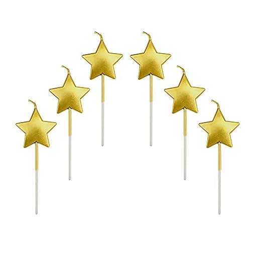 Velas de Cumpleaños en Forma Estrella,6 Pcs Velas únicas para Decorar Pastel de Fiesta di Cumpleaños y Bodas,Velas Decorativas para Decoración un Tarta,Oro | Ya disponible en tu tienda friki favorita! En mundofriki.es!