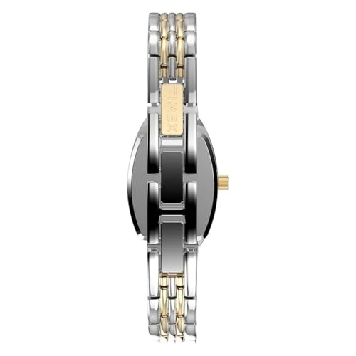 Timex Trend Dameshorloge, 21 mm, tweekleurig bandje van legering met groene wijzerplaat en tweekleurige kast, TW2Y22300 - Afbeelding 3