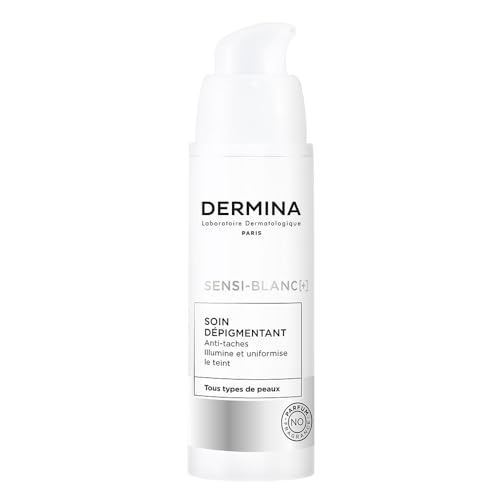 DERMINA Trattamento depigmentante – 30 ml (schiarente anti-macchia, vitamina C acido ialuronico, estratto di liquirizia e niacinamide – per pelle terna, stanca, mancanza di uniformità, tenda)