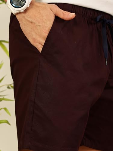 Image of Thomas Scott Men's | Solid | Chino Shorts | Regular Fit | 100% Cotton | Above Knee | Casual Short