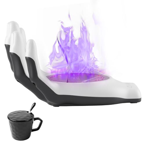 Devil's Hand Heating Mug Warmer Set - 3 Temp Settings & 8H Timer, Coffee Cup Warmer Plate for Desk Auto Shut Off, Ideal Beverage Warmer Gift for Coffee, Tea, Milk (Special)