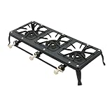 sanheshun Propane Burner,Outdoor Propane Gas Burner, with 3 Burners cast Iron,Applicable to Stove for Patio Camping BBQ Cooking，AH-GB03