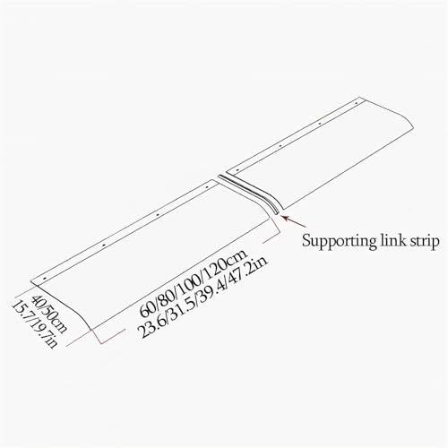 Auvent transparent contre infiltrations d'eau de pluie pour porte d'habitation - 7