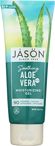 Jason Aloe Vera Moisturizing Gel, Soothing, Parabens Free, 4 Ounces (Pack Of 3)