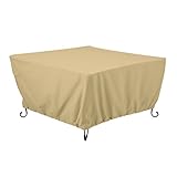 Classic Accessories Terrazzo Square Outdoor Patio Fire Pit or Table Cover, 42 Inch