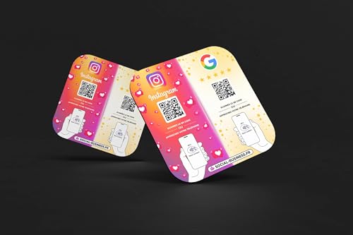 Plaque Duo Instagram Google NFC boostez vos avis et réseaux sans contact