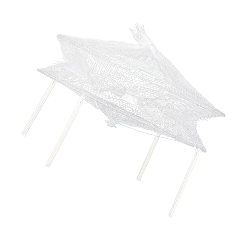 Parliky Trampa Redonda para Cangrejos y Camarones, Red De Pesca Multifilamento, Resistente y Ligera, Tamaño Mediano, Captura Peces Pequeños, Adecuado para Pesca Río y Exteriores