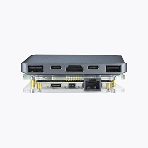 Image of Khadas Edge2 Station Extension Board for Edge2 Single Board Computer with 10 /100M Ethernet Port, USB-C Port, 3.5mm Headphone Jack, UART for Debugging and External Audio DAC