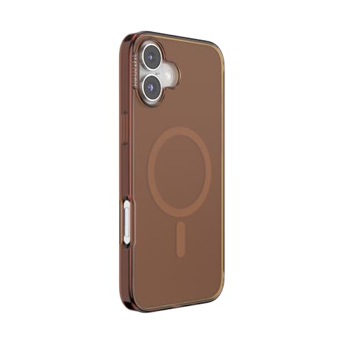 Image of PopSockets Polycarbonate iPhone 16 Plus Case Compatible with Magsafe, Phone Case for iPhone 16 Plus, Wireless Charging Compatible, Case Back Cover Only - Amber