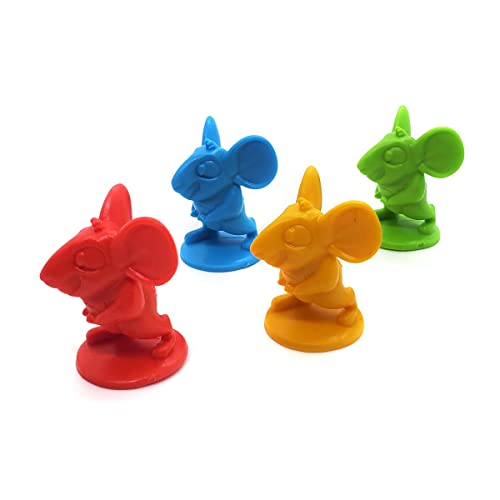 Mouse Player Pieces, Set of 4 - Mousetrap Replacements