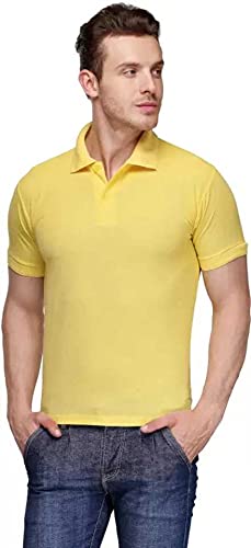 Image of INKKR Men's Solid Regular Fit T-Shirt (Polo Maroon-Orange-Yellow-P.Green-L