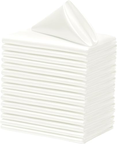 Counfeisly 100 Pack Square Satin Dinner Napkins, 20x20 Inches Silky