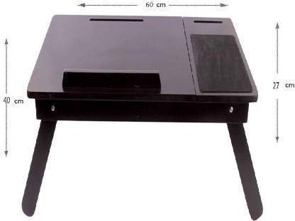 Image of IBS Multipurpose Wooden Adjustable Foldable Multi Function Portable Laptop Table & Study Table with Foldable Legs & Drawer Brown (Pack of 1) (Brown),3 x 3