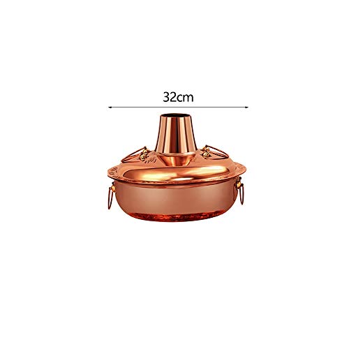 Olla caliente de cobre eléctrica y carbón 32cm miniatura 2