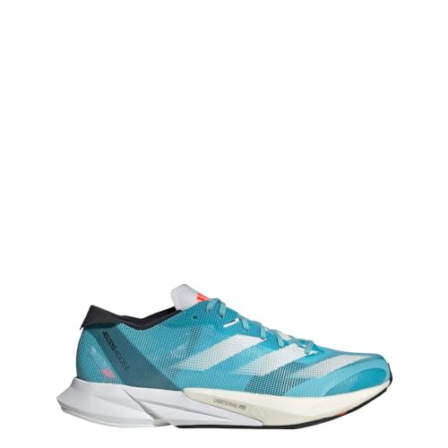 adidas Adizero Adios 8, Light Aqua/White/Magic Grey Metallic, 8