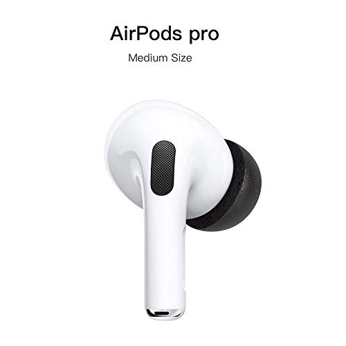 Ersatz Memory Foam In-Ear Kopfhörer Ohrpolster, kompatibel mit AirPods Pro, um Abfallen zu vermeiden, 2 Paar(mittel), Schwarz