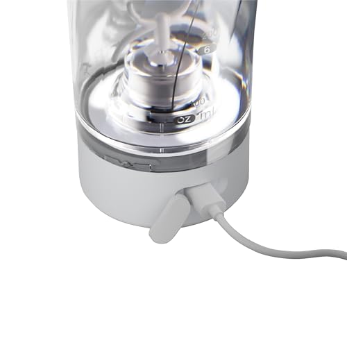 Image of VOLTRX VortexBoost Electric Shaker Bottle, USB C Rechargeable Protein Shake Mixer, Shaker Cups for Protein Shakes and Meal Replacement Shakes, BPA-Free, Made with Tritan, Denim Dust, 24oz