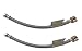 Eastman 12" Supply Line Steel Flex Toilet Connectors (2) Pack (7/8"BC x 3/8" Comp)