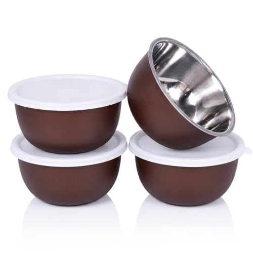Image of Zaib Stainless Steel Microwave Safe Serving Bowl 500 ml, 14 cm