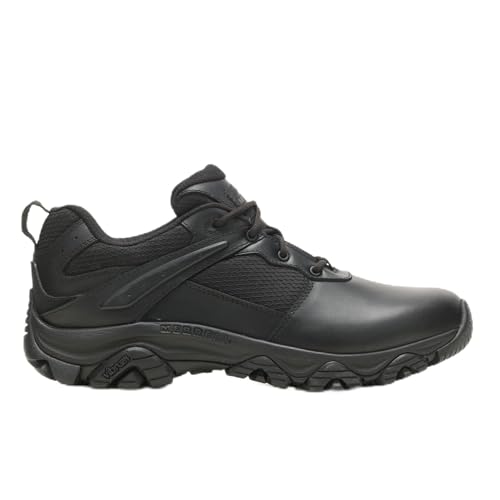 Merrell Merrell Men's Moab 3 Response Tactical Industrial Shoes, Full-Grain Leather & Mesh Upper Waterproof Work Hiking Combat Boots, Black, 14 Wide