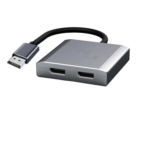 DisplayPort to �f���A�� HDMI �A�_�v�^�[ 4K@60Hz �}���`���j�^�[ �v���b�^�[ ���z�� �f���A�����j�^�[ DP 1.2 to 2 HDMI Windows �Ή� MST �g�����[�h (DP �� �f���A��DP)