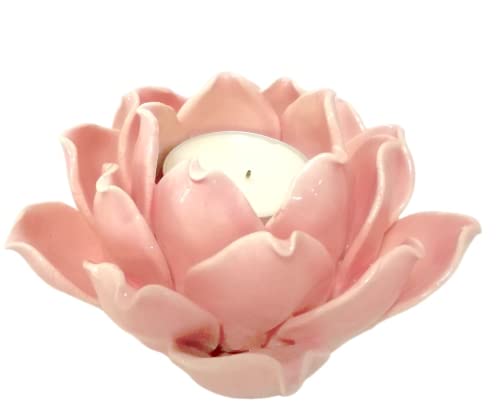 Pretty Home Ceramic Lotus Candle Holder Handmade Petals Style Flower Tea Lights Holder Home & Tabletop Centerpiece Decoration thumb #3