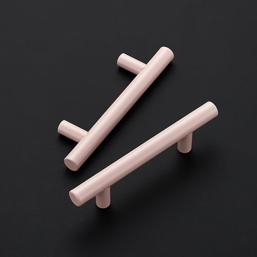 Image of Ravinte 24 Pack | 5 Inch Cabinet Pulls Pink Stainless Steel Kitchen Drawer Pulls Cabinet Handles 5 InchLength, 3 Inch Hole Center
