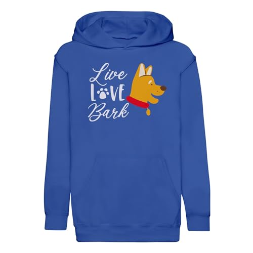 Sweat à capuche enfant Live Love Bark en coton premium pour les passionnés de chiens