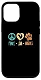 Photo Gallery custodia per iphone 12/12 pro peace love siberian husky con stampa a forma di zampa, stile retrò, amante dei cani Photo Gallery custodia per iphone 12/12 pro peace love siberian husky con stampa a forma di zampa, stile retrò, amante dei cani