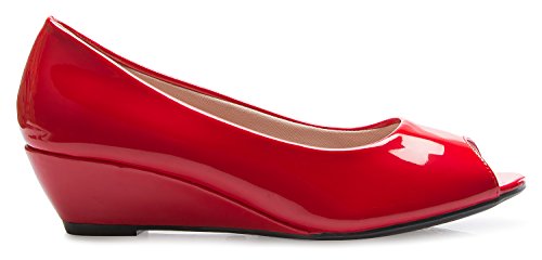 Olivia K Womens Classic Open Toe Kitten Heel Wedges | Dress, Work, Party Low Heeled by Olivia K - Used condition - Image 2