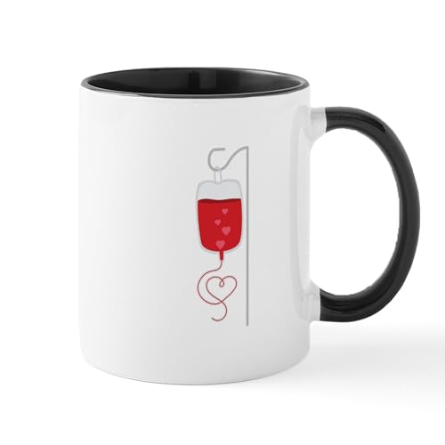 CafePress Blood Drive Donor Donation Bag Mugs 11 oz (325 ml) Ceramic Coffee Mug