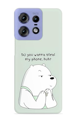 Image of Wanna Steal My Phone Designer Printed Hard Back Cover for Motorola Edge 50 Pro 5G Attractive and Uniquely Crafted Smartphone Case