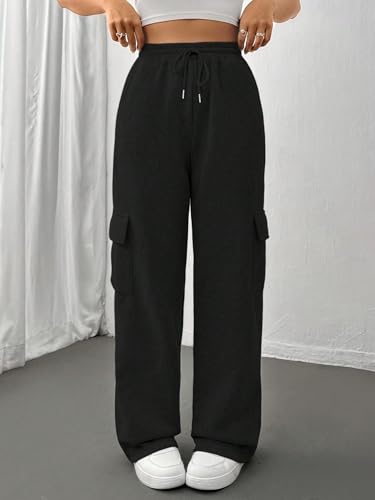 Image of KATECLO Women's Multi Flap Pocket Side Drawstring Waist Sweatpants