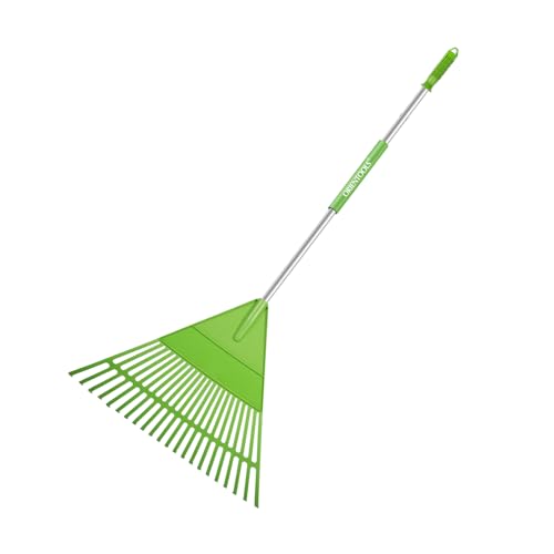ORIENTOOLS Garten Laubrechen, Garten Rechen für Rasen Laub mit Faltbarer Griff 120 bis 165 cm Rechen 22 Starke Zinken Kunststoff Kopf Strauch Rechen Hellgrün ORIENTOOLS Garten Laubrechen, Garten Rechen für Rasen Laub mit Faltbarer Griff 120 bis 165 cm Rechen 22 Starke Zinken Kunststoff Kopf Strauch Rechen Hellgrün