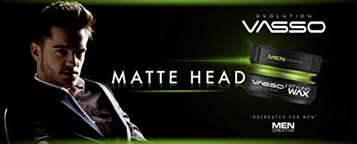 Vasso Matte Head Hair styling Wax Mattelook 2 PCS OFFER, GREEN, 300 millilitre, 150 Vasso Matte Head Hair styling Wax Mattelook 2 PCS OFFER, GREEN, 300 millilitre, 150