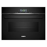 Siemens CM724G1B1, iQ700 Smarter Einbau-Kompaktbackofen mit Mikrowellenfunktion, 60 x 45 cm, 900 W...