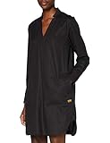 g star jeans dam baggy Abgerundeter Saum G-STAR RAW Damen Casual Dress Milary V-Neck Shirt, Dk Black 9290-6484, X-Small