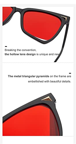 Men and Women Cat Eye Large Frame Color Sunglasses Outdoor Sunshade Decoration (Color : G, Size : Medium)4